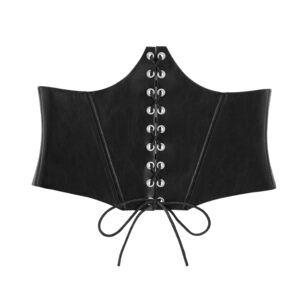 Waist Corset Belt For Women Retro Elastic Lace-up Wide Waist Cinch Belt Pirate🤎